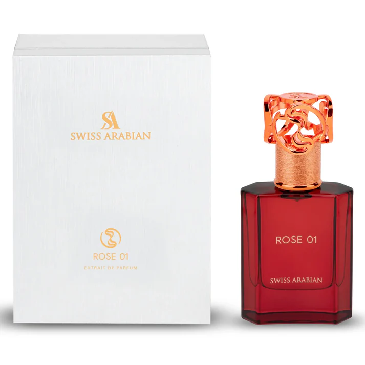 Rose-01-Extrait-De-Parfum-50ml-Swiss-Arabian-179746372 Rose 01 Extrait De Parfum 50ml by Swiss Arabian – elegant unisex floral woody musk perfume with rose, vanilla and cashmere wood notes.