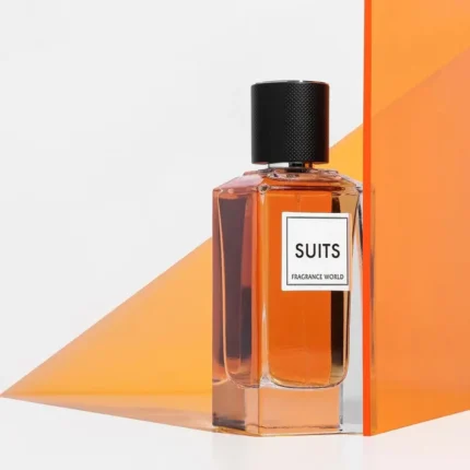 Suits Perfume 100ml EDP by Fragrance World – unisex oriental spicy fragrance bottle with elegant design.